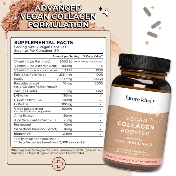 Botellas Future Kind multivitaminas y colágeno vegano