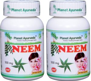Botellas de Neem 60 cápsulas 500 mg Planet Ayurveda