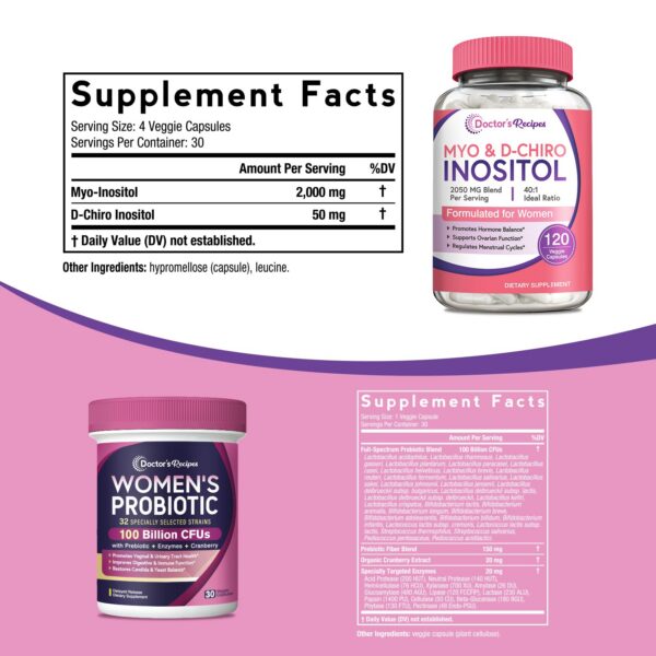 Version 1.0.0 Botellas del pack Doctor's Recipes salud vaginal e inmune para mujeres