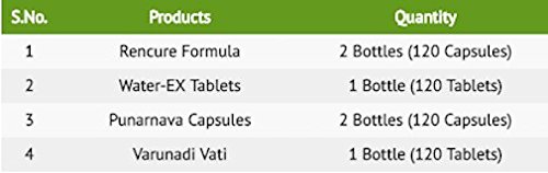 Botellas paquete Water-Ex Care Planet Ayurveda cuidado natural edema