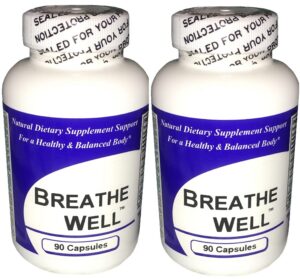Version 1.0.0 Botellas suplemento Breathe Well 90 cápsulas apoyo respiratorio