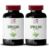Frascos de cápsulas 500 mg espirulina y clorela