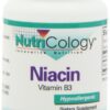 Botellas de suplemento niacina Nutricology