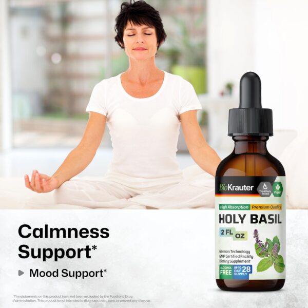 Botellas de tincturas de albahaca santa y rhodiola rosea Bio Krauter