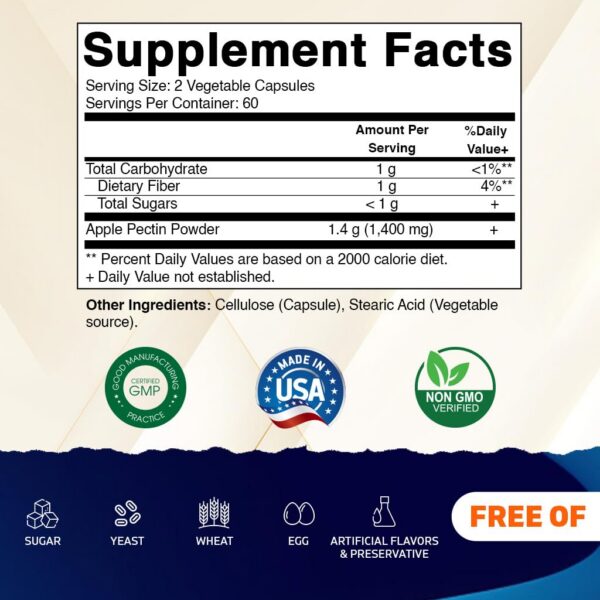 Botellas Vitamatic Pectina de Manzana cápsulas vegetarianas paquete doble