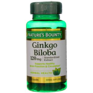 Botella Ginkgo Biloba 120 mg Doble Fuerza Nature's Bounty 100 cápsulas