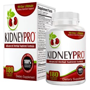Botella de Kidney-PRO suplemento para salud renal duración 90 días