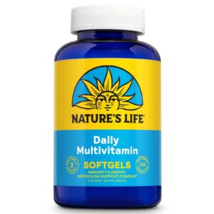 Botella de multivitamínico diario Nature's Life 120 softgels
