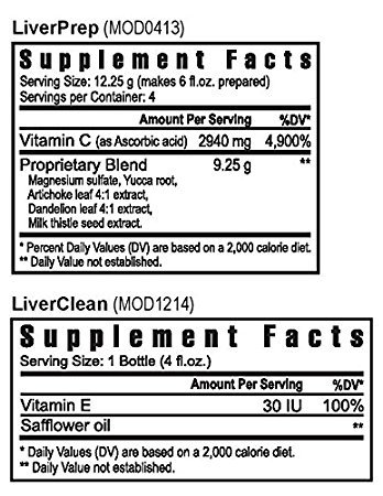 Version 1.0.0 Botellas LiverPrep y LiverClean para cuidado hepático natural