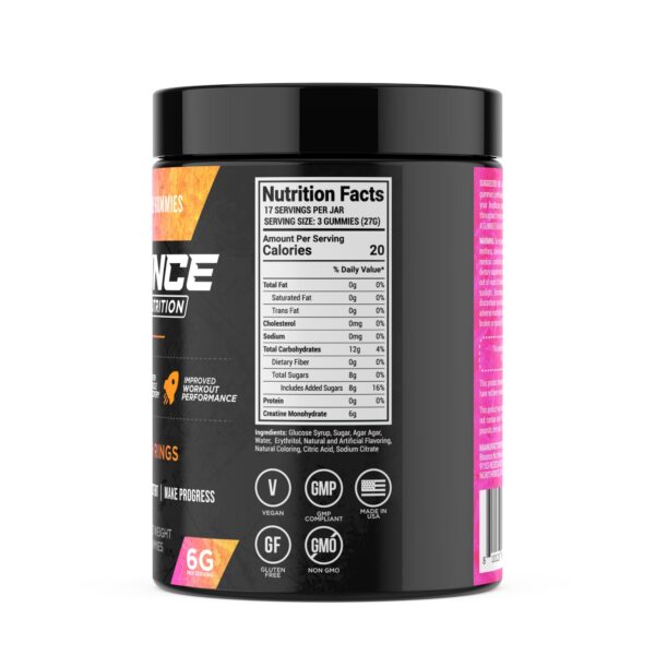 Detalle de etiqueta Bounce Pro gomitas creatina