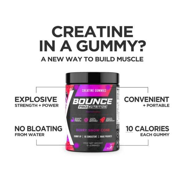 Etiqueta Bounce Pro Creatine Monohydrate - Berry Snow Cone