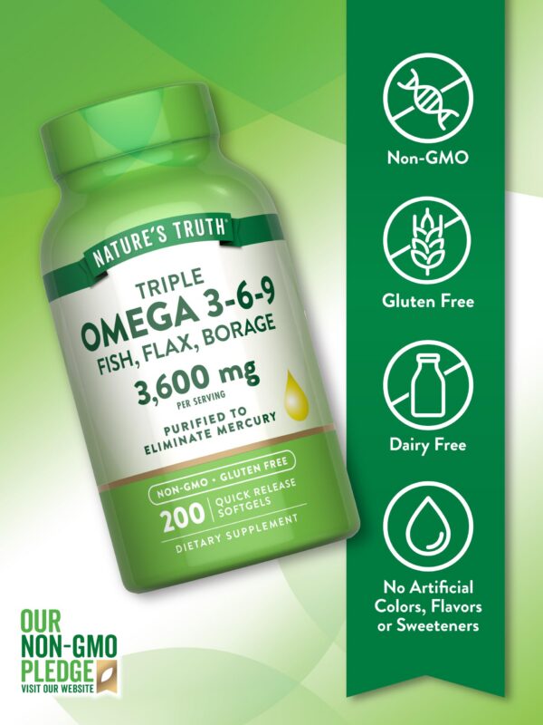 Caja del producto Nature's Truth Omega 3 6 9
