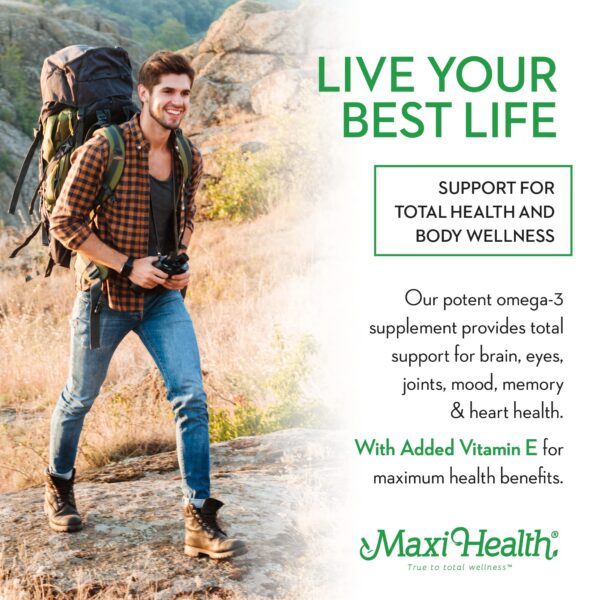 Envase de Omega-3 Maxi Health