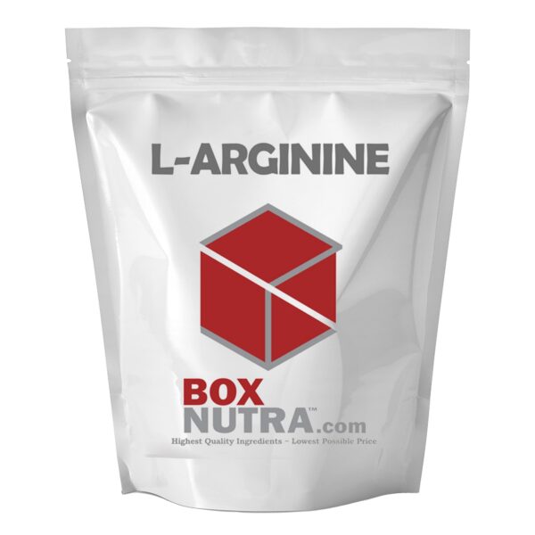 BOX NUTRA L-Arginine 500 g frasco y etiqueta