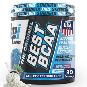 Version 1.0.0 Best BCAA Powder frasco y etiqueta