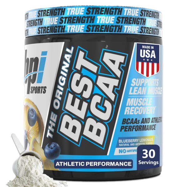 Envase de BPI Sports Best BCAA polvo Blueberry Lemonade
