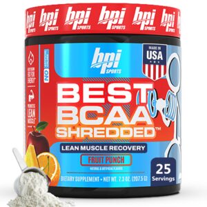 BPI Best BCAA Shredded frasco Fruta Punch frontal