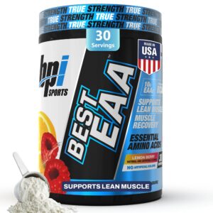 Frente de BPI Sports Essential Amino Acids EAA Powder Limón Berry