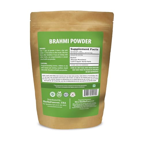 Brahmi polvo 100% Bacopa Monnieri suplemento natural bienestar