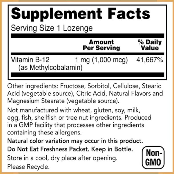Presentación de 100 pastillas Brain B12 Lozenges