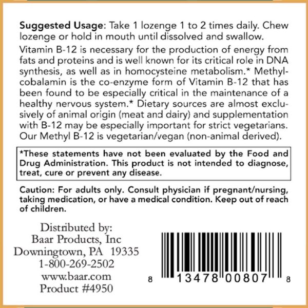 Detalle del empaque Brain B12 Lozenges