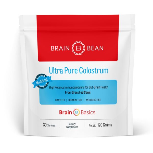 Brain Basics colostrum polvo frasco frontal