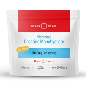 Version 1.0.0 Frente de la caja Brain Bean Creatina Monohidrato