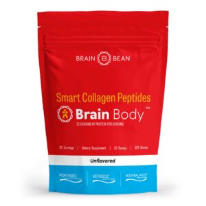 Version 1.0.0 Brain Body Collagen Peptides Powder botella