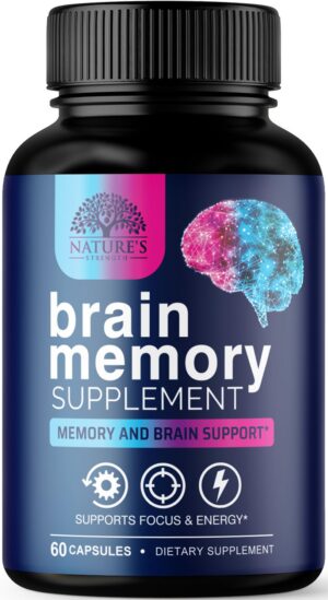 Frente del frasco Brain Memory Supplement Pills