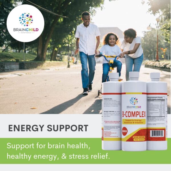 Etiqueta BrainChild vitaminas B liquido mango