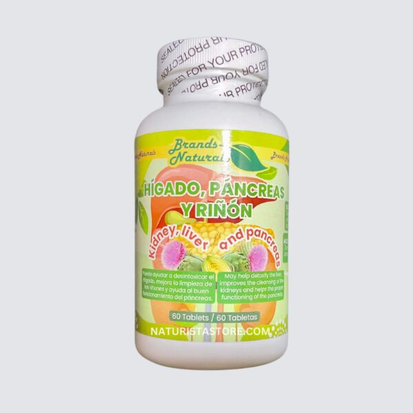 Version 1.0.0 Brands Naturals suplemento hígado páncreas riñones 60 tabletas