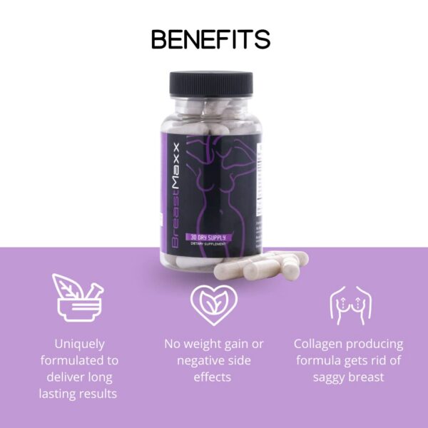 Píldoras dentro del frasco de Breast Maxx