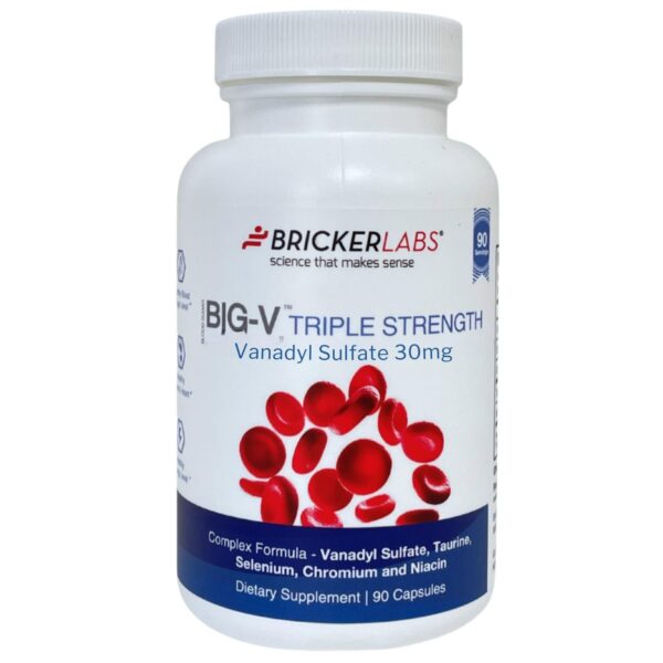 Version 1.0.0 Bricker Labs Big-V frasco con etiqueta