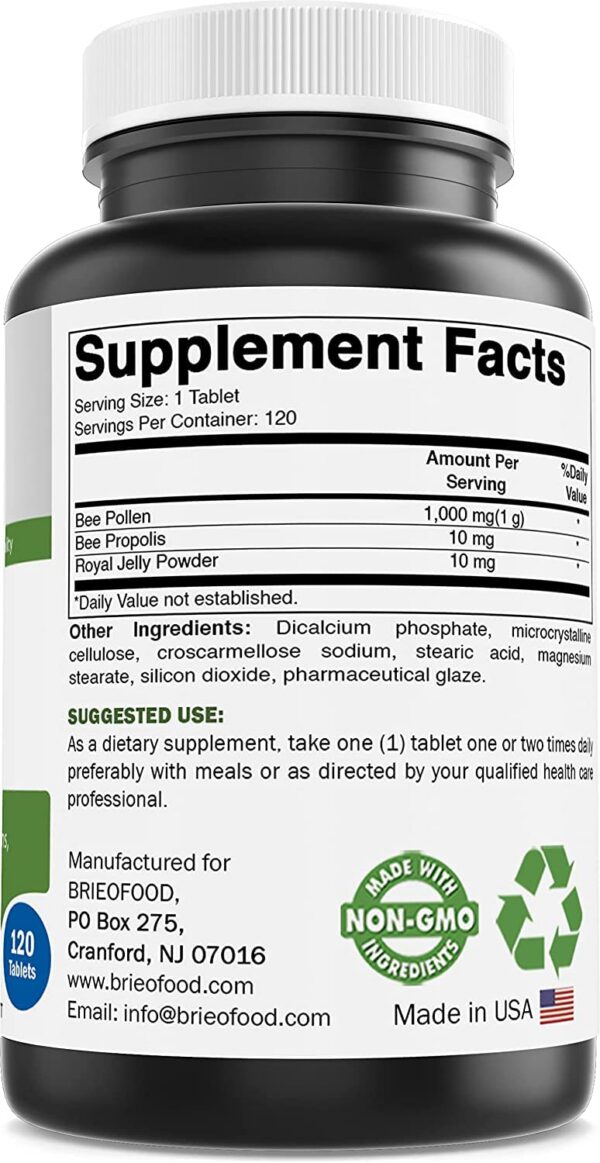 Version 1.0.0 Etiqueta y ingredientes Brieofood Bee Pollen Complex