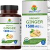 Brieofood jengibre orgánico suplemento 1500mg 90 tabletas