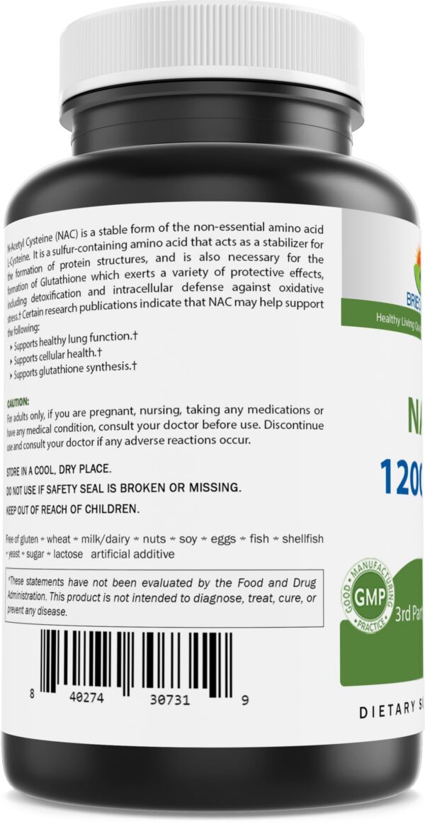 Cápsulas Brieofood NAC en frasco