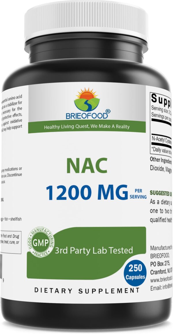 Brieofood NAC cápsulas frasco 250
