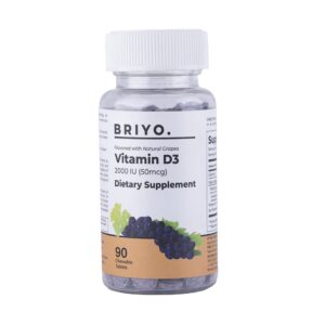 Briyosis Vitamina D3 2000 UI sabor uva frente