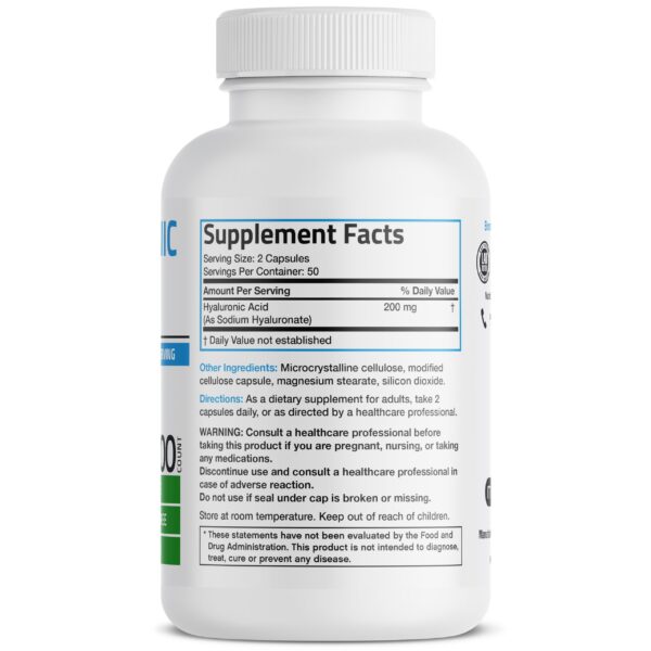 Etiqueta del producto Bronson Hyaluronic Acid 200 mg