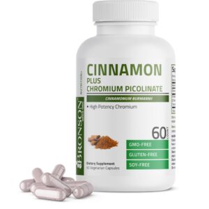 Bronson Cinnamon Plus cápsulas vegetarianas con picolinato de cromo
