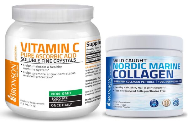 Bronson colágeno marino péptidos hidrolizados - botella