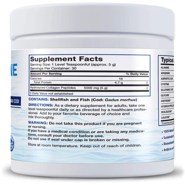 Version 1.0.0 Bronson polvo de colágeno marino etiqueta