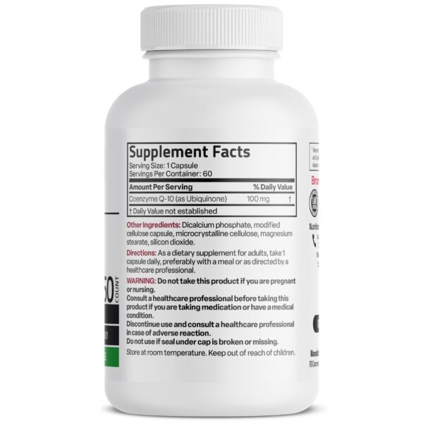 Version 1.0.0 Etiqueta de la botella Bronson CoQ10 100 mg