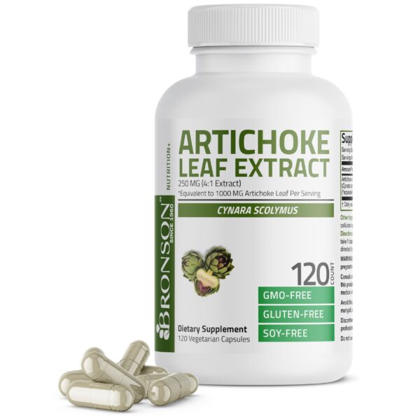 Bronson extracto hoja de alcachofa extra fuerte 120 cápsulas vegetarianas