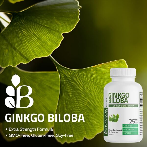 Bronson Ginkgo Biloba cápsulas vista cercana