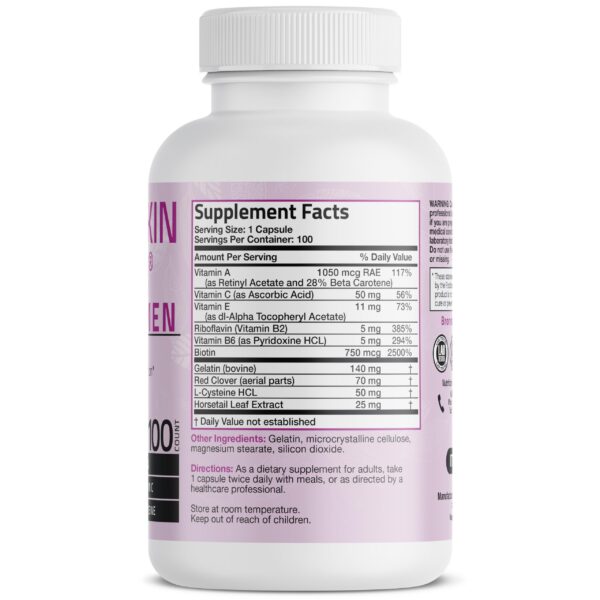 Bronson Hair Skin Nails Biotin vista trasera