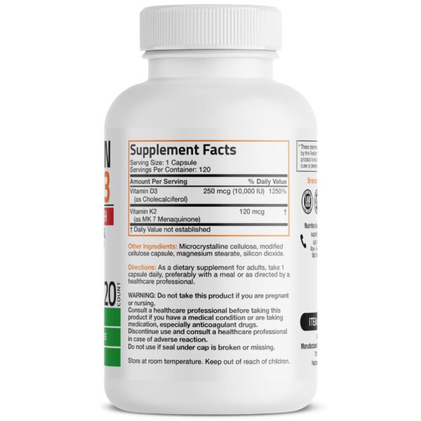 Version 1.0.0 Etiqueta de K2 D3 con MK-7