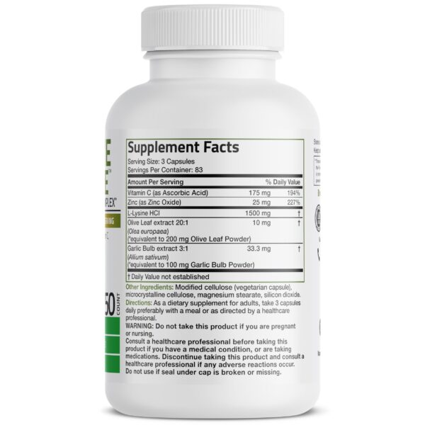 Frente del frasco Bronson L-Lisina