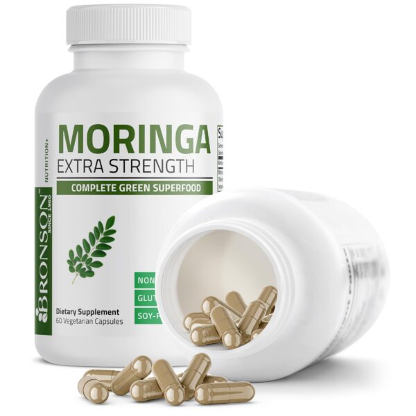 Envase de Bronson Moringa cápsulas en empaque