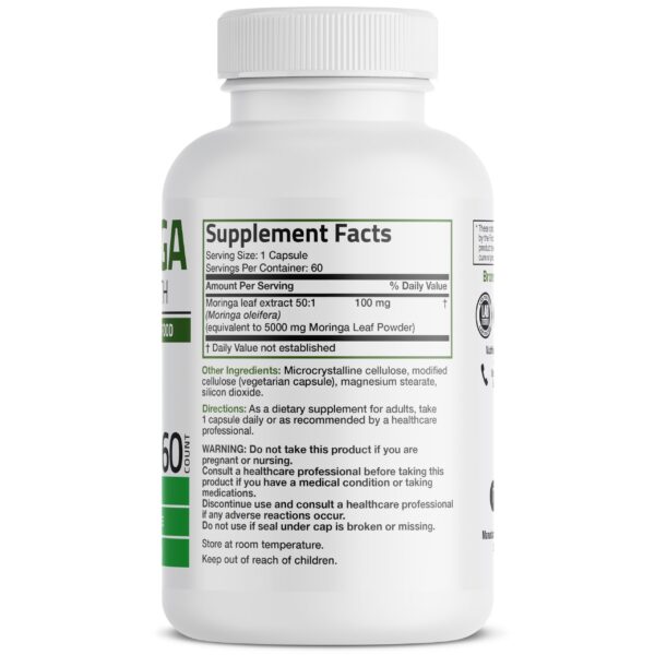 Version 1.0.0 Etiqueta de Bronson Moringa cápsulas